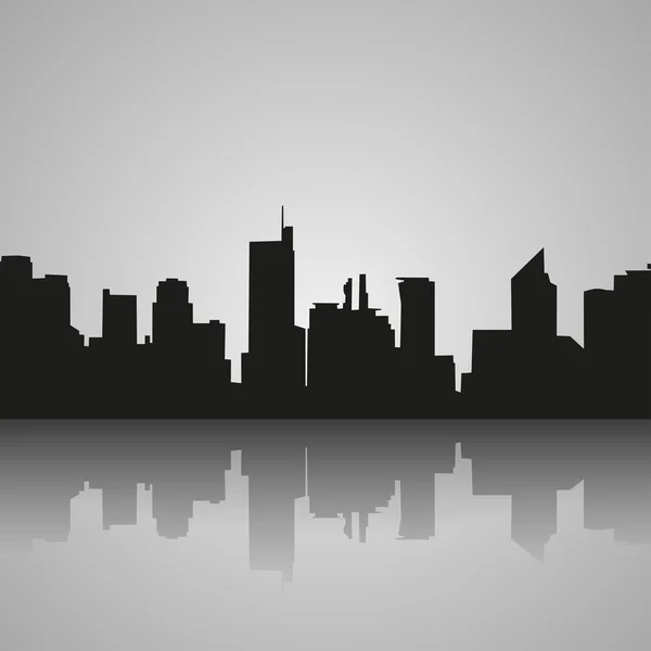 Manila Philippinen Skyline Silhouette, Schwarz-Weiß-Design, Vektorillustration — Stockvektor