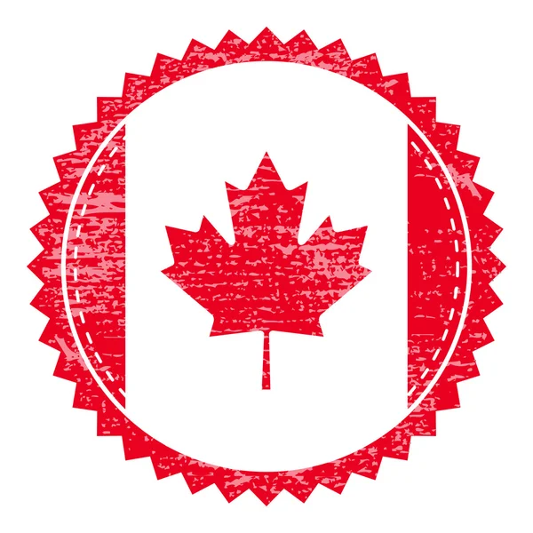 カナダの国旗とグランジ ゴム印。ヴィンテージ旅行スタンプ — ストックベクタ