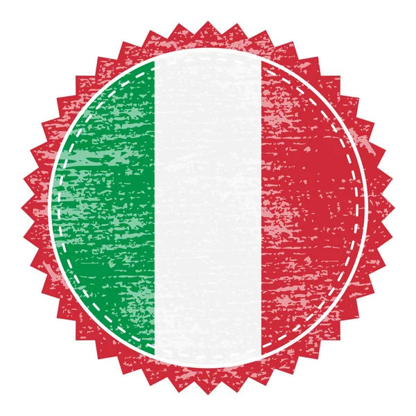 Grunge Rubberstempel met Italië vlag. Vintage reizen stempel — Stockvector