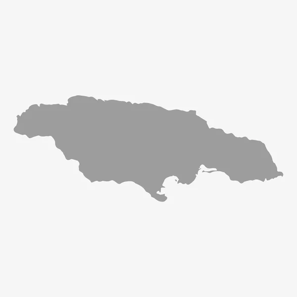 Jamaica map in gray on a white background — Stock Vector