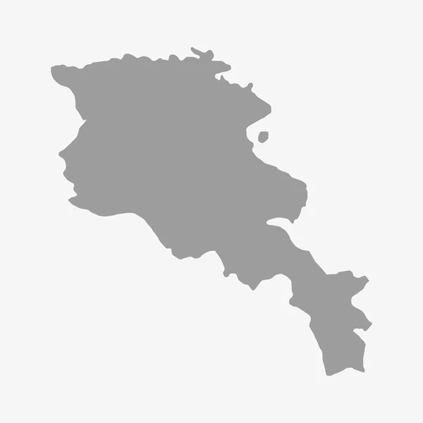 Armenia mappa in grigio su sfondo bianco — Vettoriale Stock