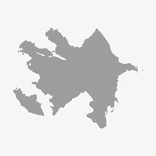 O mapa de Azerbaijão em cinza em um fundo branco —  Vetores de Stock
