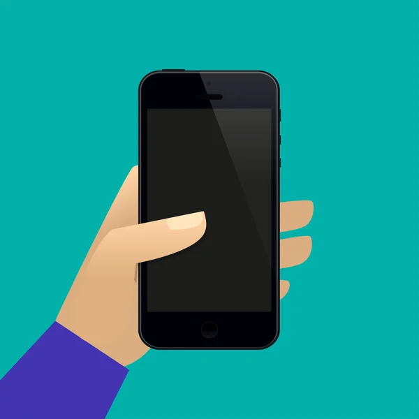 el smartphone boş bir ekran ile tutarak