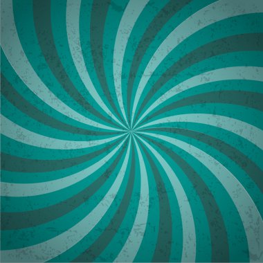 Retro ray sunbrust background in multicolor with grunge