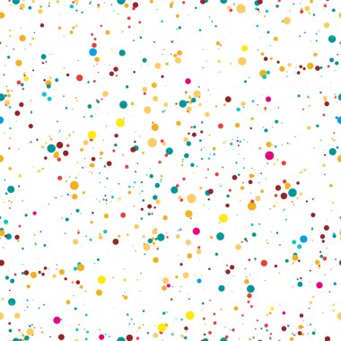 Seamless pattern. Multicolored confetti on a white background