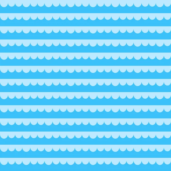 Mavi deniz dalgaları ile Seamless modeli. Vektör çizim — Stok Vektör