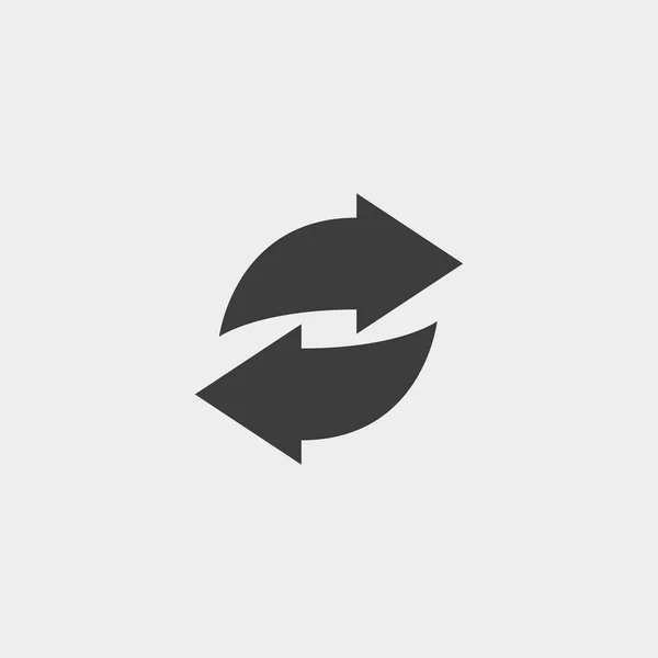 Icono de línea web. Flechas circulares en color negro — Archivo Imágenes Vectoriales