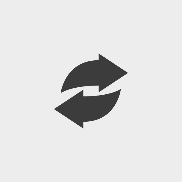 Web line icon. Circular arrows in black color