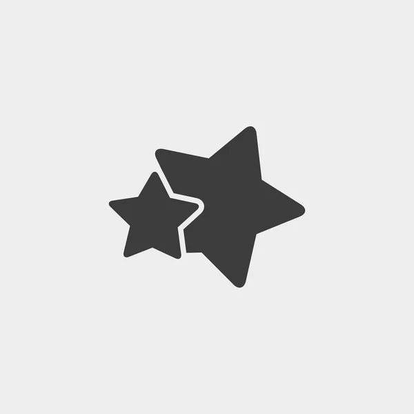 Zwei Sterne-Symbole in schwarzer Farbe. Vektorabbildung eps10 — Stockvektor