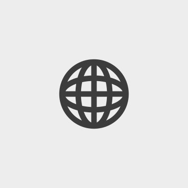 Gezegen simgesi siyah renkli düz bir tasarım. Vektör çizim eps10