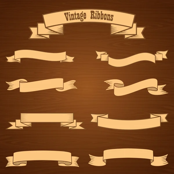 Conjunto de pancartas de cinta vintage. Ilustración vectorial EPS10 — Vector de stock