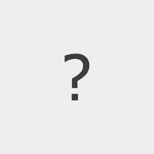 Signo de interrogación icono en un diseño plano en color negro. Ilustración vectorial eps10 — Archivo Imágenes Vectoriales