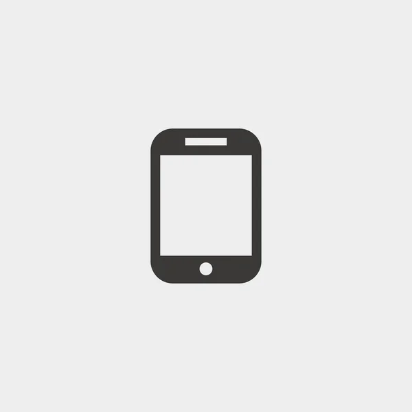Smartphone-Symbol in flachem Design in schwarzer Farbe. Vektorabbildung eps10 — Stockvektor