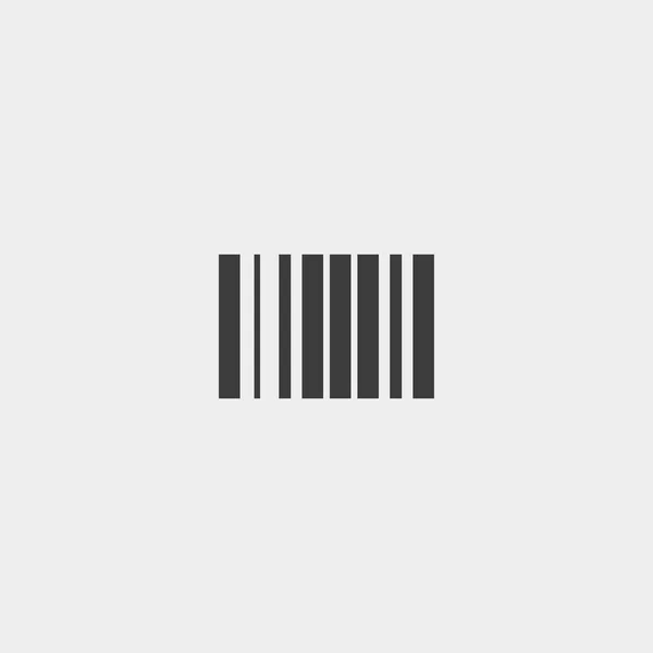 Barcode-Symbol in flachem Design in schwarzer Farbe. Vektorabbildung eps10 — Stockvektor