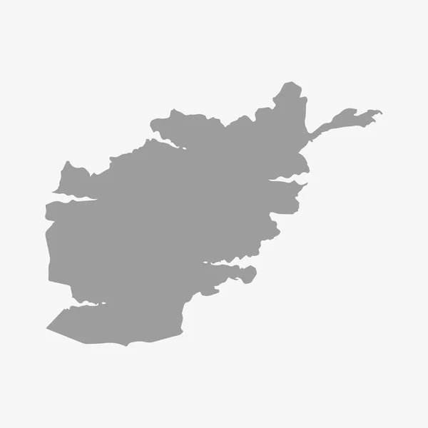 Afganistan harita gri beyaz bir arka plan üzerinde — Stok Vektör