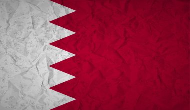 Buruşuk kağıt ve grunge etkisi ile Bahreyn bayrağı