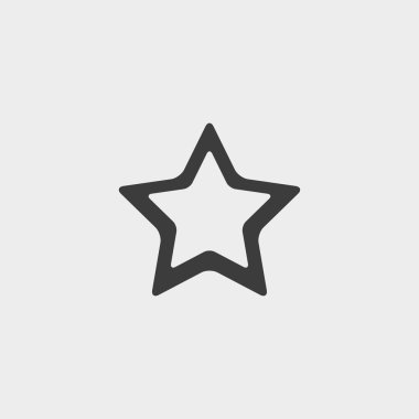 Yıldız simgesi siyah renkli düz bir tasarım. Vektör çizim eps10