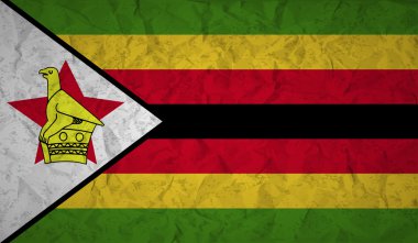 Zimbabve bayrağı buruşuk kağıt ve grunge etkisi ile