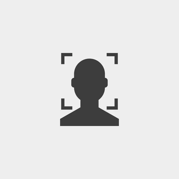 Icono masculino anónimo en un diseño plano en color negro. Ilustración vectorial eps10 — Vector de stock