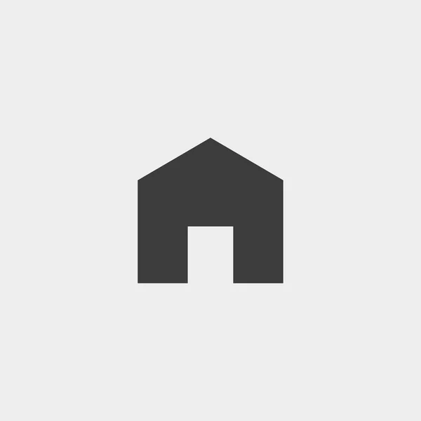 Huis pictogram in een platte ontwerp in zwarte kleur. Vector illustratie eps10 — Stockvector