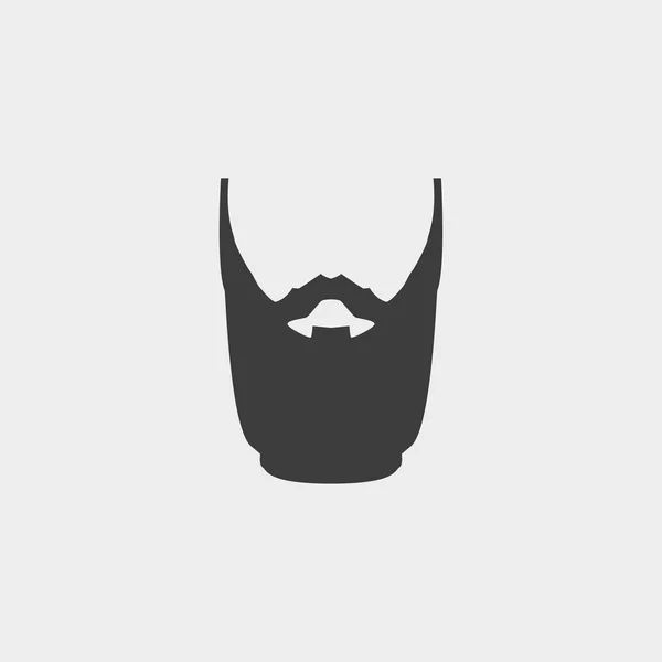 Barba y bigote icono en un diseño plano en color negro. Ilustración vectorial eps10 — Vector de stock