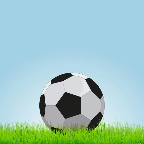 Voetbal op gras achtergrond, vector illustratie eps10 — Stockvector