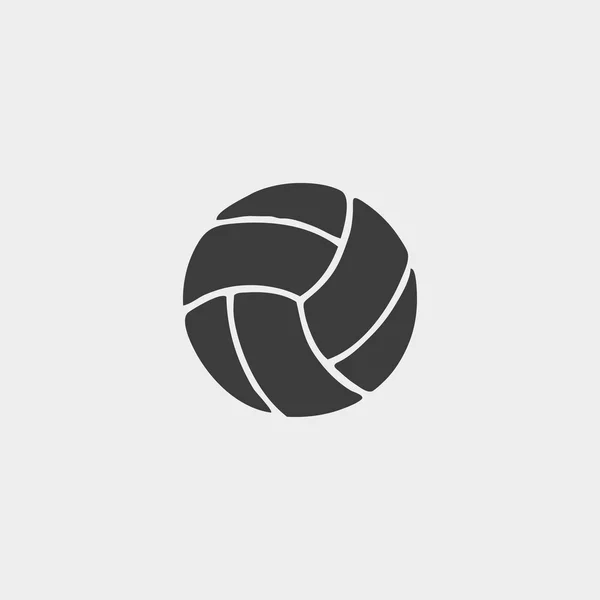 Volejbal ikona v plochý design v černé barvě. Vektorové ilustrace eps10 — Stockový vektor