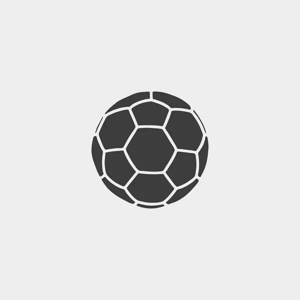 Soccer ball pictogram in een platte ontwerp in zwarte kleur. Vector illustratie eps10 — Stockvector