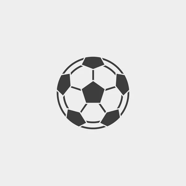 Fotbalový míč ikona v plochý design v černé barvě. Vektorové ilustrace eps10 — Stockový vektor