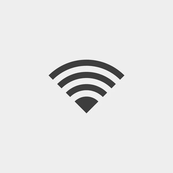 WiFi simge siyah renkli düz bir tasarım. Vektör çizim eps10 — Stok Vektör