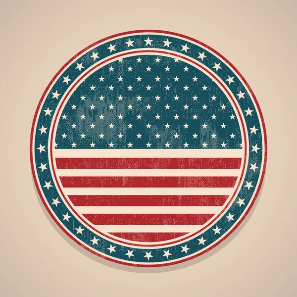Timbro bandiera USA con grunge. Illustrazione vettoriale — Vettoriale Stock