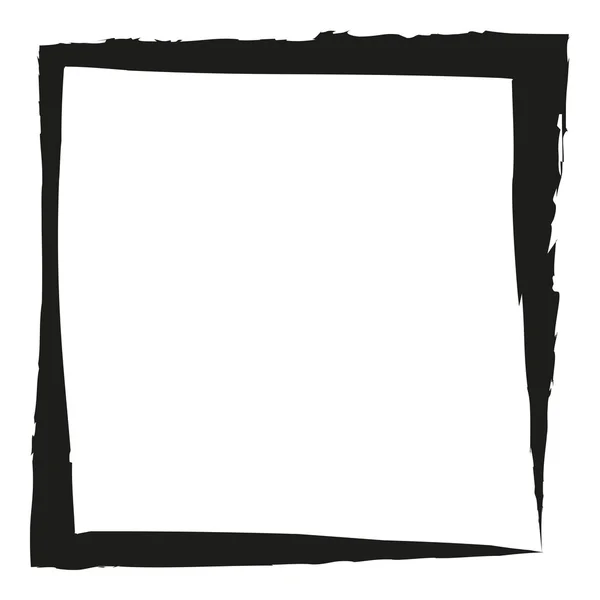 Frame square ink grunge background. Vector illustration — Stock Vector
