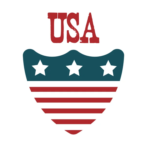 Bouclier des États-Unis d'Amérique. USA symbole patriotique — Image vectorielle