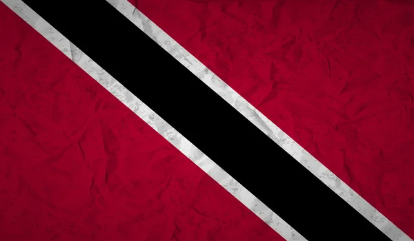 Bandera de Trinidad con el efecto de papel arrugado y grunge — Archivo Imágenes Vectoriales