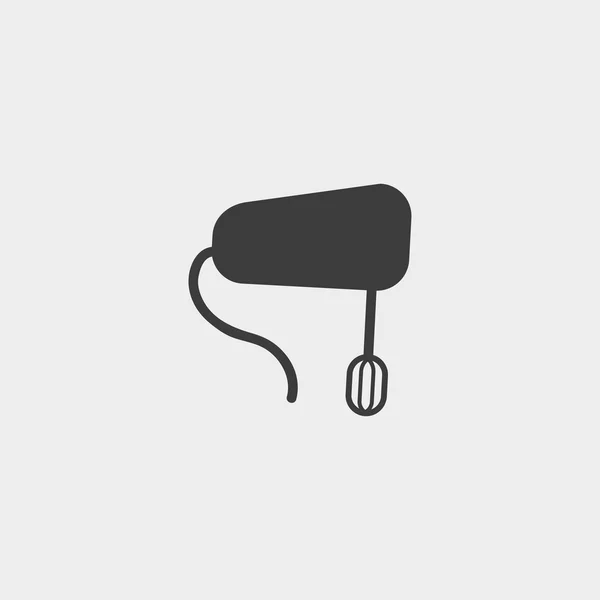 Pictogram van een hand mixer in een platte ontwerp in zwarte kleur. Vector illustratie eps10 — Stockvector