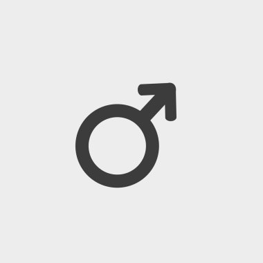 erkek simge siyah renkli düz bir tasarım. Vektör çizim eps10