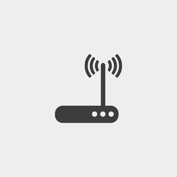 Icône de routeur Wifi dans un design plat en couleur noire. Illustration vectorielle eps10 — Image vectorielle