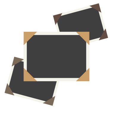 Eski, yaşlı arka plan kağıt üzerinde vektör fotoğraf çerçevesi. Sayfa dekorasyon