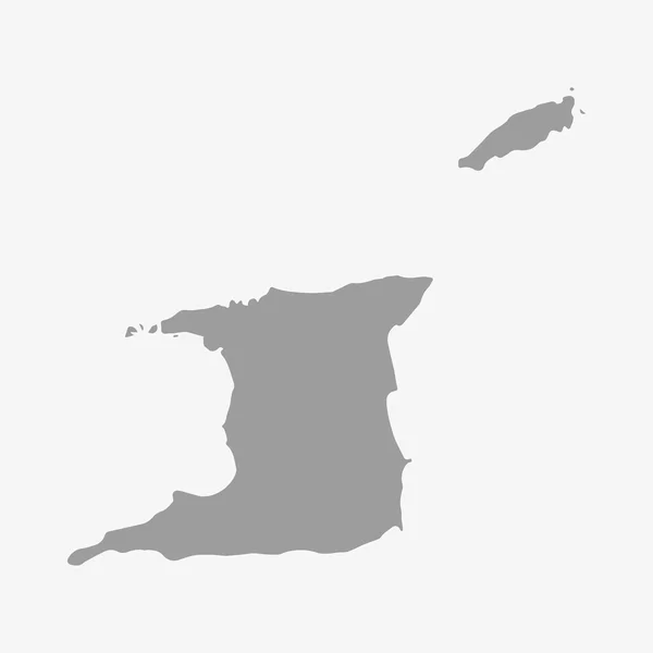 Trinidad harita gri beyaz bir arka plan üzerinde — Stok Vektör