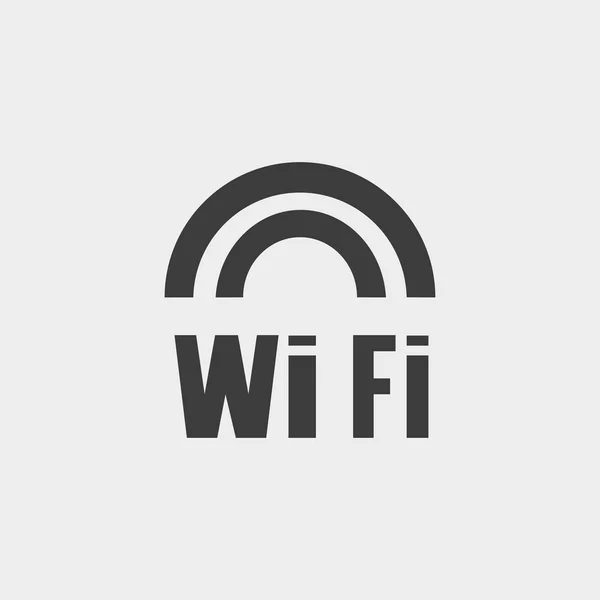 ブラックカラーのフラットデザインのWiFiアイコンカーアイコン。ベクターイラストeps10 — ストックベクタ