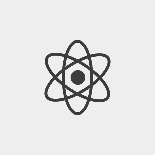 Ikona atomu ikona samochodu w płaskiej konstrukcji w kolorze czarnym. Ilustracja wektorowa eps10 — Wektor stockowy