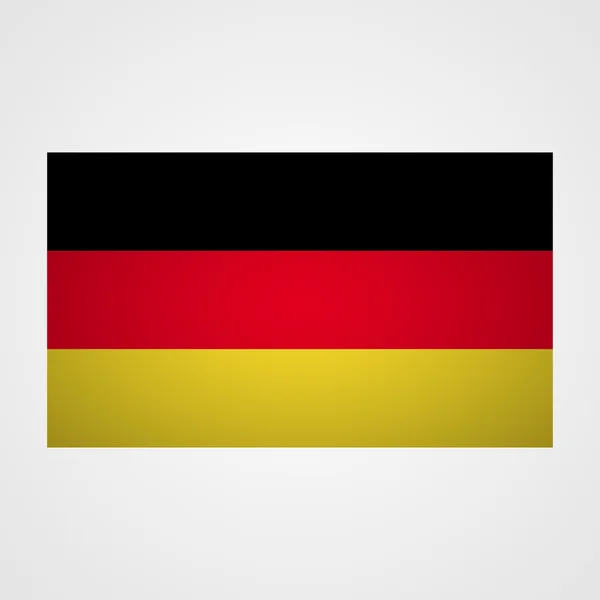 Drapeau de l'Allemagne sur fond gris. Illustration vectorielle — Image vectorielle