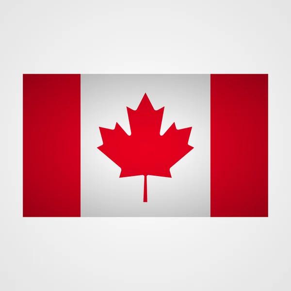 Bandeira do Canadá sobre fundo cinzento. Ilustração vetorial — Vetor de Stock