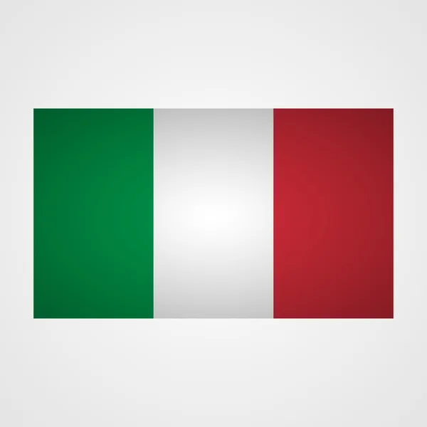 Bandiera Italia su sfondo grigio. Illustrazione vettoriale — Vettoriale Stock