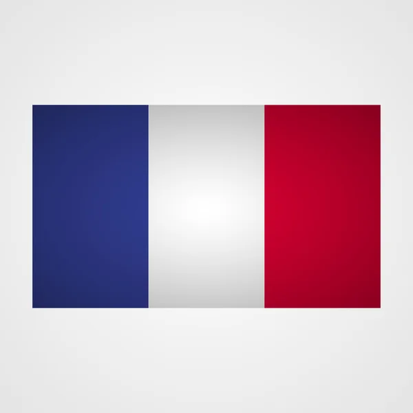 灰色の背景にフランスの国旗。ベクトル図 — ストックベクタ