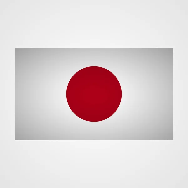 Флаг Японии на сером фоне. Векторная иллюстрация — стоковый вектор