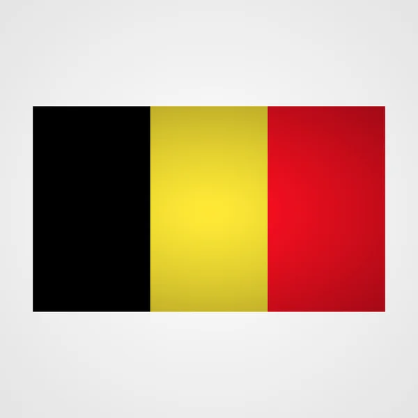 Belgische Flagge auf grauem Hintergrund. Vektorillustration — Stockvektor