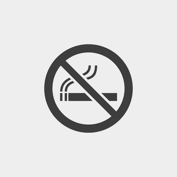 No smoking icon in a flat design in black color. Vector illustration eps10 — Stock Vector