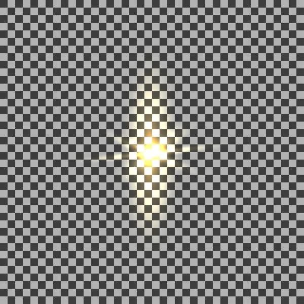 Gloeiende licht ster met Sparkles Vector Illustratie Eps10 — Stockvector