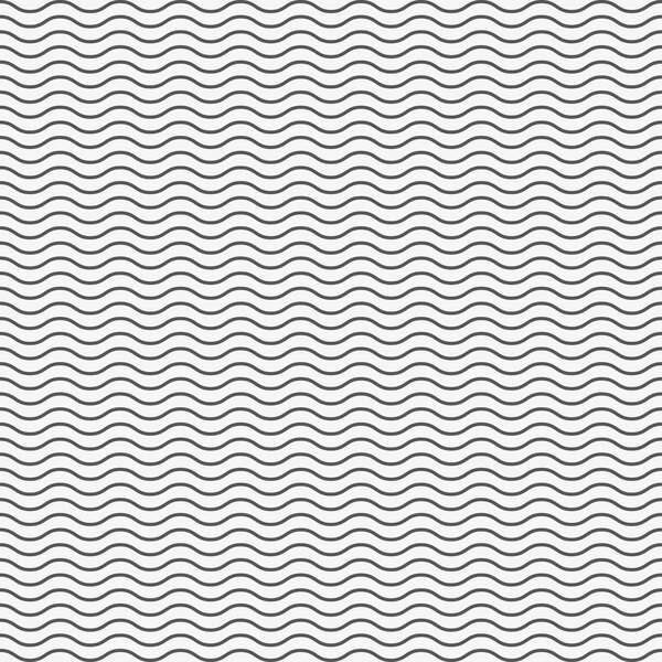 Black seamless wavy line pattern. Vector illustration